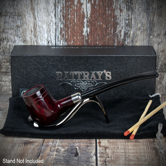 Rattrays Slainte Briar Smoking Pipe - Burgundy