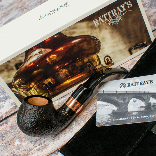 Rattray's Distillery Black Sandblast Briar Smoking Pipe - 107