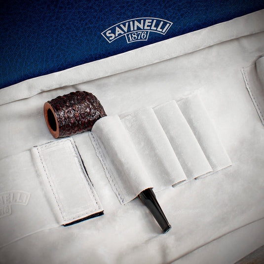 Savinelli | Black Leather Travel Pipe Bag