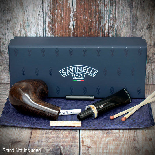 Savinelli Oscar Liscia Marrone Scuro 628 - Briar Pipe