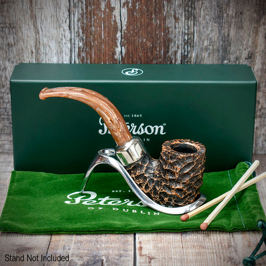 Derry Rusticated Briar Pipe By Peterson of Dublin - Shape 338 (9mm)