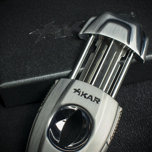 Xikar VX2 V Cut Cigar Cutter - Brushed Chrome