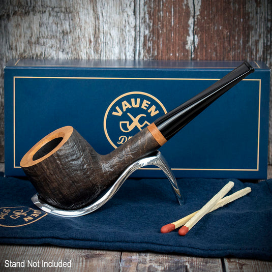 Vauen Mokka Sandblast 5209 Briar Smoking Pipe - 9mm Filter