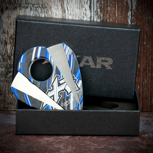 *DISC*  Xikar Xi-2 Nightlife Blue 201NLB Double Blade Cigar Cutter