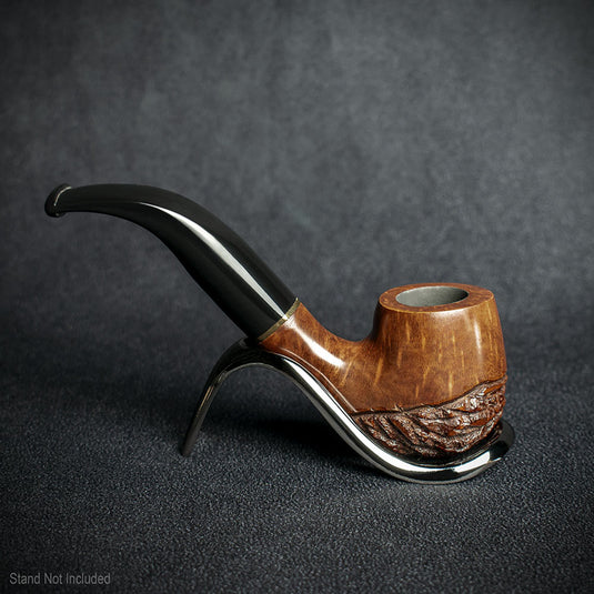 Jean Claude 9mm Filter Rustic Wave Briar Smoking Pipe - Shape 03