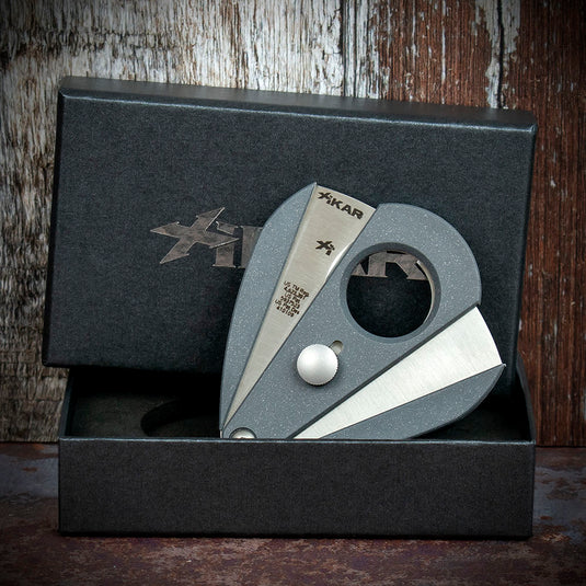 Xikar Xi-2 Granite Silver Fibreglass 200SL  Double Blade Cigar Cutter