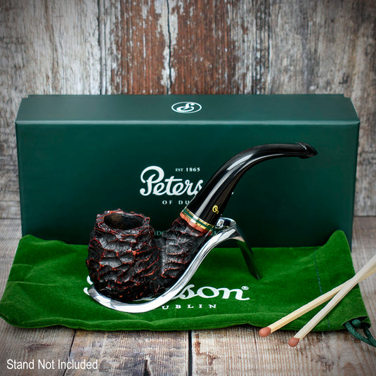 Emerald Rusticated Briar Pipe By Peterson of Dublin - Shape 221 (9mm)