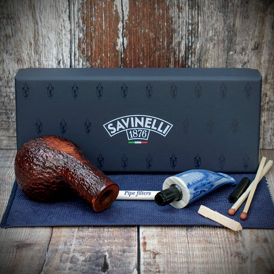 Savinelli Oceano Rusticated Briar Pipe- Shape 320