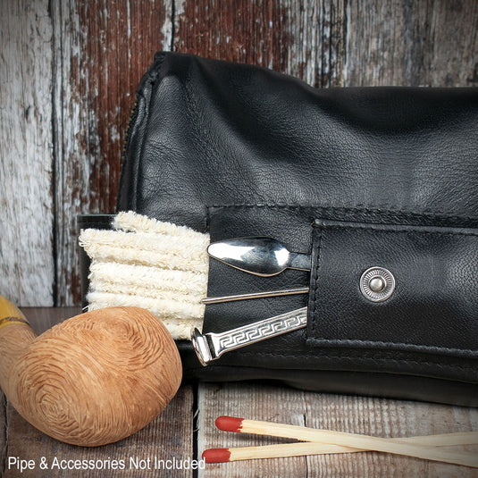 Chacom | One Pipe Combination Pouch | Black Leather (CC022 N)