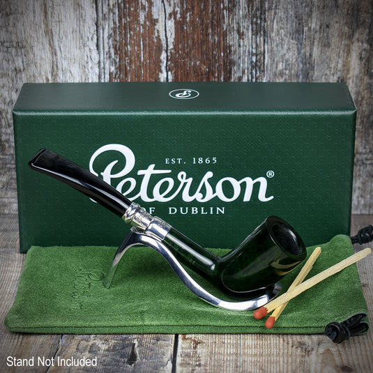 Peterson of Dublin Green Spigot Briar Smoking Pipe - Shape 124