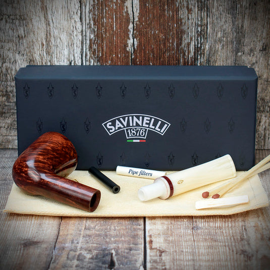 Savinelli Avorio Smooth Burgundy 409 - 6mm Briar Pipe