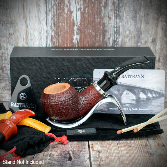 Rattray's Beltanes Fire Briar Smoking Pipe - Sandblast Red