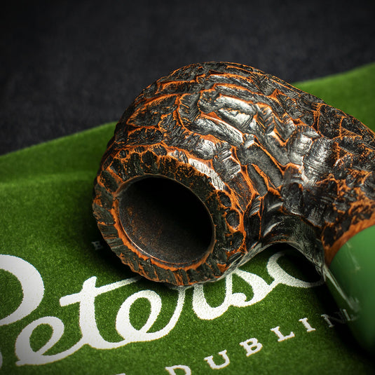 Peterson of Dublin St. Patrick's Day 2024 Rusticated "P" Lip Briar Pipe - Shape 317