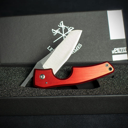 Les Fines Lames Le Petit Cigar Cutter & Knife - Anodised Red