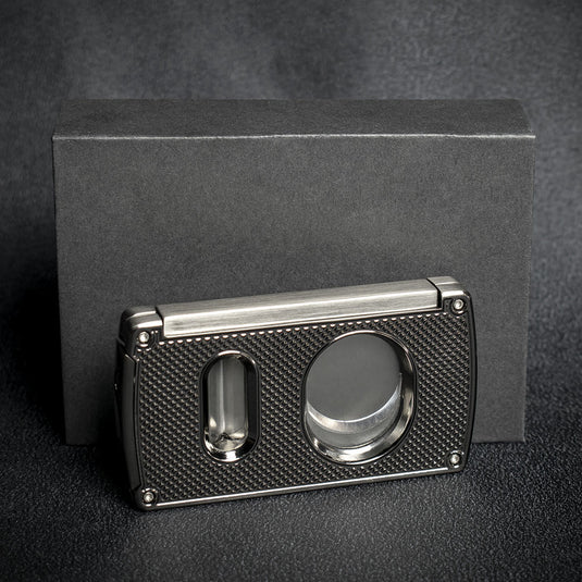 Gunmetal 3 in 1 Cigar Cutter - V Cutter, Punch, and Side Push Blade