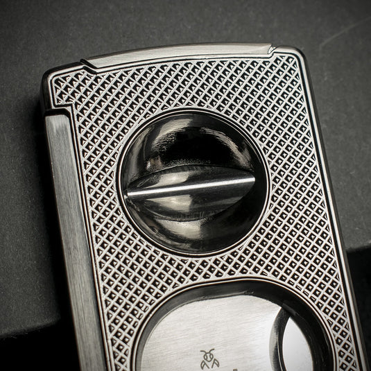 Gunmetal 3 in 1 Cigar Cutter - V Cutter, Punch, and Side Push Blade