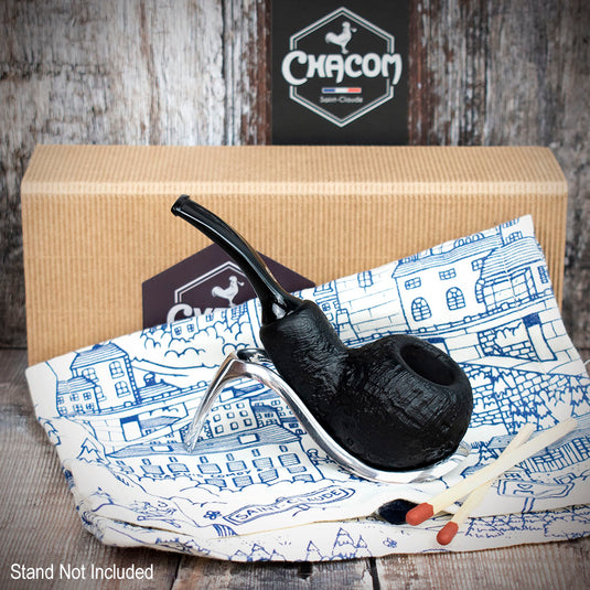 Chacom Reverse Calabash Sandblast Black | Smoking Pipe