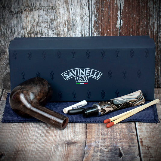 Savinelli Morellina Smooth Brown (114S) 6mm - Briar Pipe