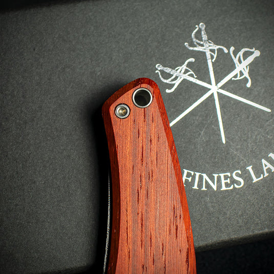 Les Fines Lames Le Petit Cigar Cutter & Knife - Compass Cuba Padauk