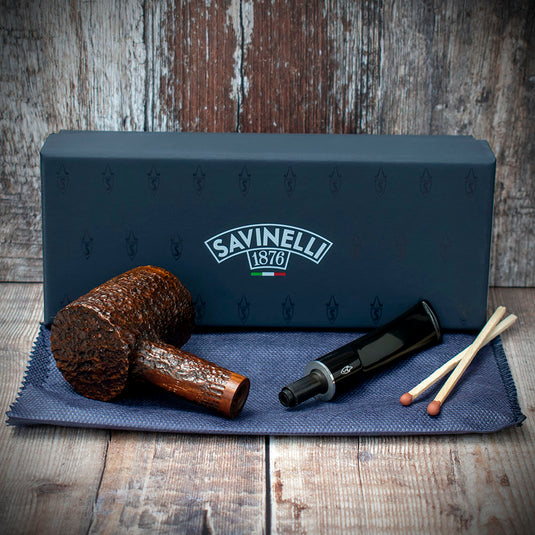 Savinelli Tre Rusticated Briar Pipe (310)