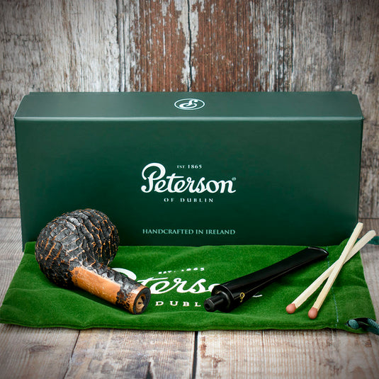 Aran Rusticated Briar Smoking Pipe By Peterson of Dublin - Shape No.86