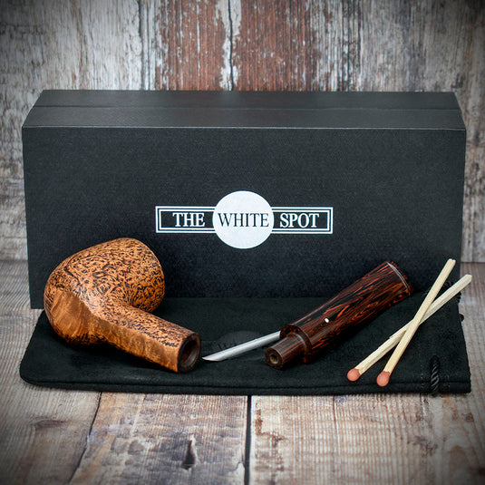 Alfred Dunhill White Spot Briar Smoking Pipe - County 4103