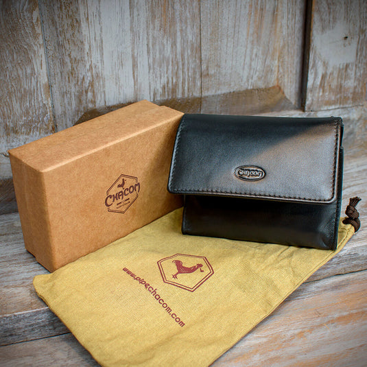 Chacom Pipe Tobacco Pouch - Black Leather (CC020 N)