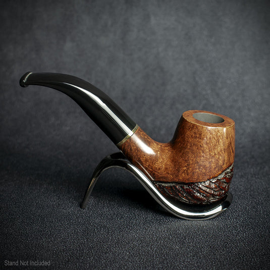 Jean Claude 9mm Filter Rustic Wave Briar Smoking Pipe - Shape 01