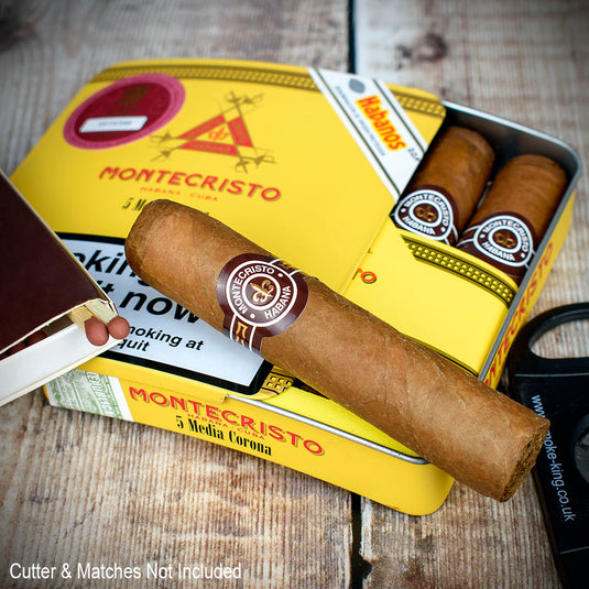 Montecristo Media Corona Cuban Cigars  - Tin of 5