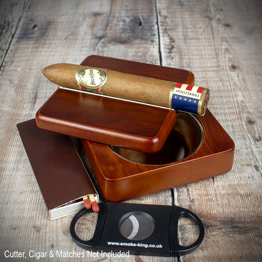 Twist Top Cigar Rest + Ashtray Rosewood