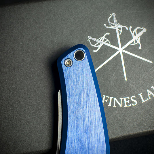 Les Fines Lames Le Petit Cigar Cutter & Knife - Anodised Blue