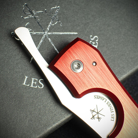 Les Fines Lames Le Petit Cigar Cutter & Knife - Anodised Red