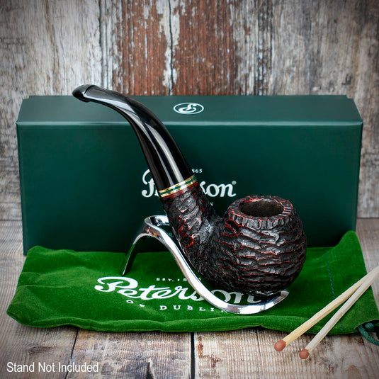 Emerald Rusticated Briar Pipe By Peterson of Dublin - Shape XL02 (9mm)