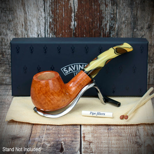 Savinelli Paloma Smooth Brown 645 - 6mm Briar Pipe