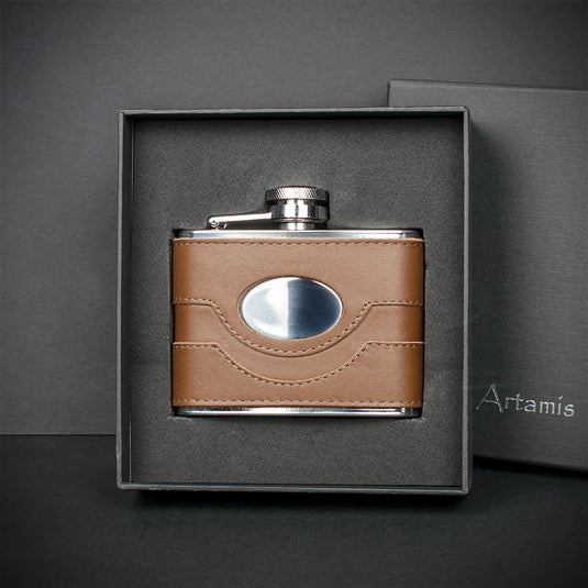 4oz Leather Hip Flask - FL29S