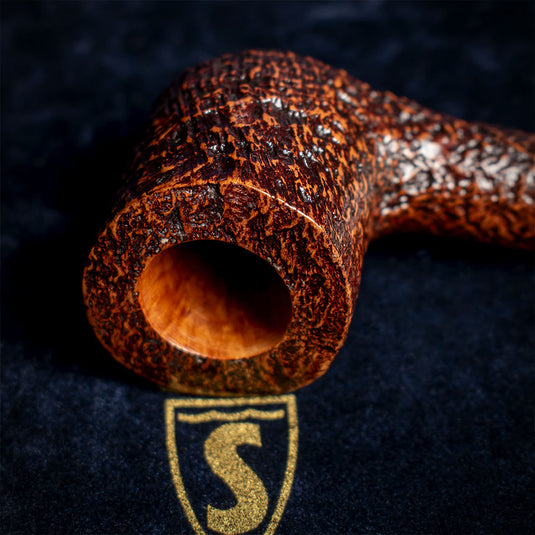 Savinelli Autograph Sandblasted Black Briar Pipe - 01