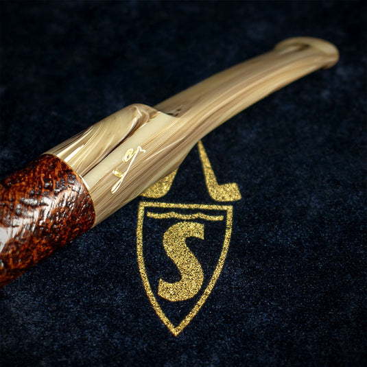 Savinelli Autograph Sandblasted Black Briar Pipe - 01