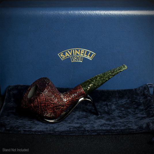 Savinelli Autograph Sandblasted Black Briar Pipe - 02