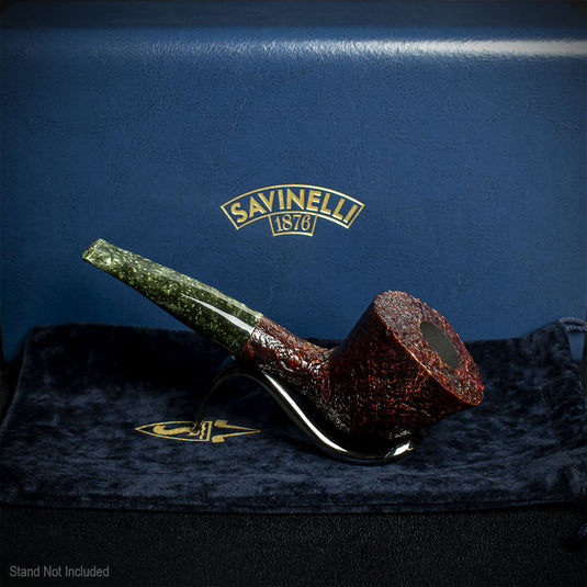 Savinelli Autograph Sandblasted Black Briar Pipe - 02