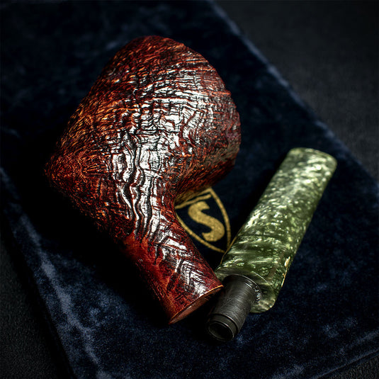 Savinelli Autograph Sandblasted Black Briar Pipe - 02