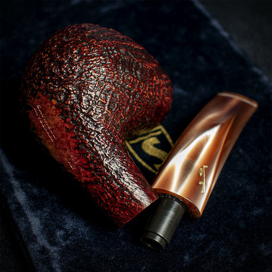 Savinelli Autograph Sandblasted Black Briar Pipe - 03