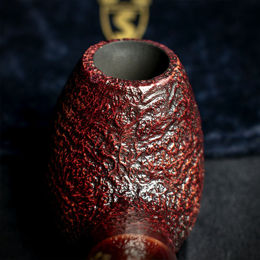 Savinelli Autograph Sandblasted Black Briar Pipe - 03