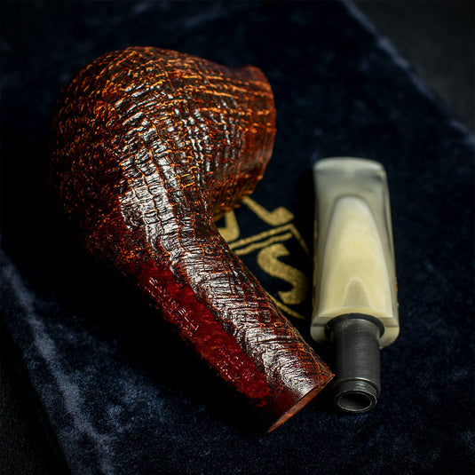 Savinelli Autograph Sandblasted Black Briar Pipe - 05