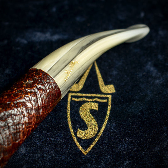 Savinelli Autograph Sandblasted Black Briar Pipe - 05