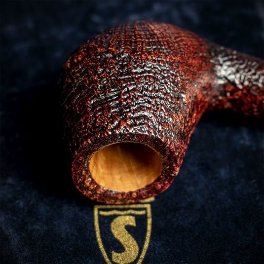 Savinelli Autograph Sandblasted Black Briar Pipe - 07