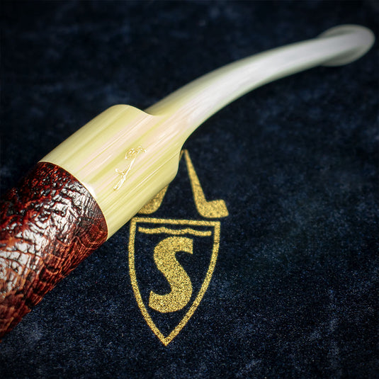 Savinelli Autograph Sandblasted Black Briar Pipe - 07