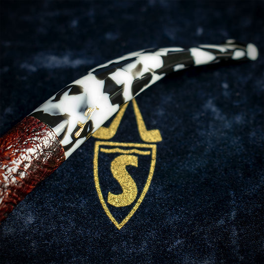 Savinelli Autograph Sandblasted Black Briar Pipe - 11