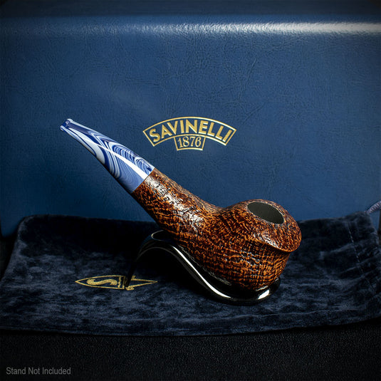 Savinelli Autograph Sandblast Brown Briar Pipe - 04