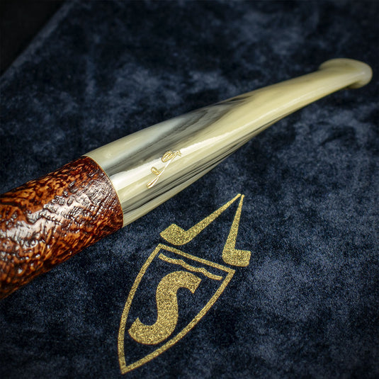 Savinelli Autograph Sandblast Brown Briar Pipe - 06