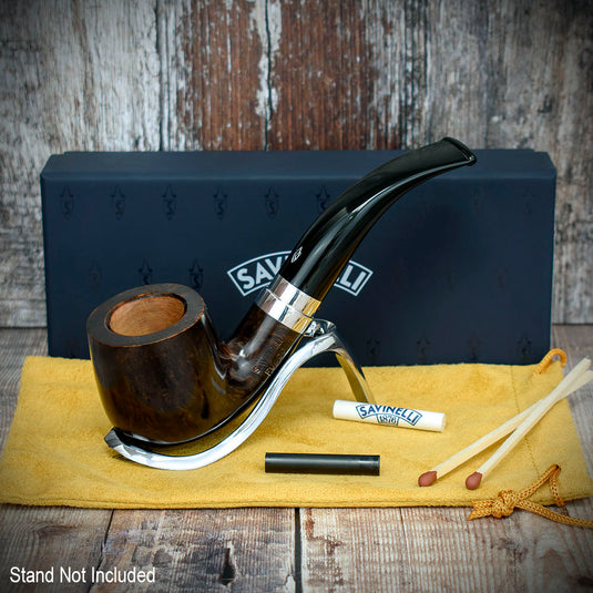 Savinelli Fuoco Smooth Brown Briar Pipe  - Shape 622 (6mm)